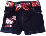 Hello Kitty Girls 2-6X Toddler Belted Denim Short