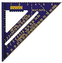 IRWIN Tools Rafter Square, Hi-Contrast Aluminum, 7-Inch (1794463)
