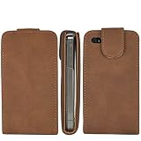 Brown Wallet Style Magnetic Flip Vertical Leather Case Holder for iPhone 4 / 4s (AT&T, Verizon, Sprint)