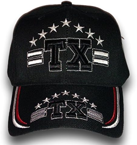 Texas Embroidered, Baseball Cap, with Velcro Enclosure Writing and, Dallas on Enclosure,Cap,
