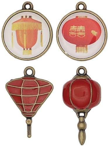 Blue Moon Orient Express Metal Charms, 4/Pkg, 