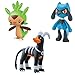Pokémon 3 Pack 2 Inch Figure- Chespin, Riolu, Houndoom