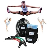 Cheer Fitness Training Combo (Cheerleading Combo) Includes Two Great Myosource Kinetic Bands Products Designed To Help Cheerleaders Improve Lower Body Strength and Improve Flexibility - Includes Kinetic Bands for Cheerleading (Cheer Bands) and a Flexibility Stunt Strap for Stretching Out and Improving Cheerleading Stunts