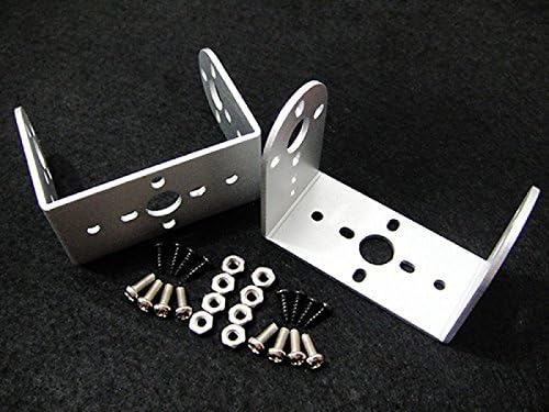 ALSRobotBase Mini Aluminum "U" Micro Servo Bracket--Silver(2 pcs)