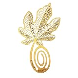 Golden Reading Four-leaf Clover Metal Clip Bookmark