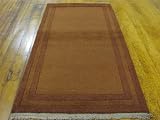 2'5 x 4'6 Rust Red Hand Knotted Wool Modern Tibet Rug