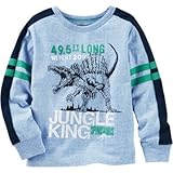 OSHKOSH(オシュコシュ) グローインザダーク ディノティ ブルー トップス長袖Tシャツ 10歳【並行輸入】