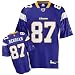 Image of Bernard Berrian Jersey: Reebok Purple Replica #87 Minnesota Vikings Jersey - Small