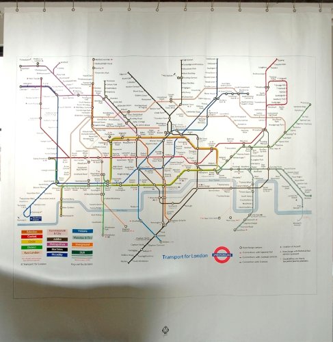 London Underground Map Shower Curtain London Underground Map Shower Curtain