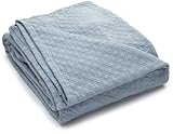 King Charles Matelasse Twin Bedspread, Powder Blue