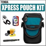 Tenba Xpress Pouch (Large) Black/Teal and Camera Accessory Outfit For Compact Cameras- Tenba ATENXCLPBRT1