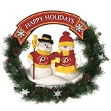 Washington Redskins 22 Snowman Christmas Wreath - NFL Football
