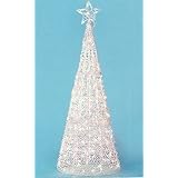 59 Lighted Twinkling Opalescence Cone Tree Christmas Yard Art Decoration