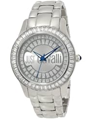 Just Cavalli Womens R7253169115 Ice Round Stainless Steel Swarovski Crystal Luminous Watch