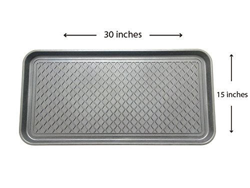 YoYo Moon Multi-purpose Tray & Boot Mat, for Boots, Shoes, Pets, Use As Cat Litter Mat or Dog Feeding Mat - 30x15x1.2 Inch