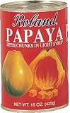 Roland Papaya Chunks in Light Syrup, 15-Ounce Can (Pack of 12)