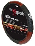 Dodge Logo Burl Wood Style Steering Wheel Cover