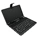 Fosmon Leather Case with USB Keyboard and Stylus for Zeepad 7.0 - Black