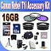 Canon T1I Accessory Saver Kit (58mm Wide Angle Lens + 58mm 2X Telephoto Lens + 58mm 3 Piece Filter Kit + 16GB SDHC Memory + Extended Life Battery + Ac/Dc Charger + USB Card Reader + Deluxe Camera Case w/Strap + Microfiber Cleaning Cloth + LCD Screen Protectors + Mini Tripod + Accessory Saver Bundle!)