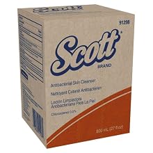 Kimberly-Clark Scott 91298 Light Floral Fragrance Antibacterial Skin Cleanser, 800mL, Straw (Case of 12)