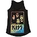 Kiss In Concert Tonight Print Junior's Fitted Cotton Tank Top