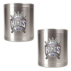 Sacramento Kings NBA 2pc Stainless Steel Can Holder Set - Primary Logo by Great American Products