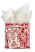 The Gift Wrap Company Antique Damask Petite Square Gift Bag (Pack of 12)