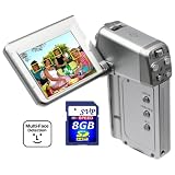 SVP HDDV-1500-Sil 11MP Max 2.4-inch LCD Digital Video Camcorder with Face detection & Image Stabilization + FREE SVP 8GB SDHC Memory Card
