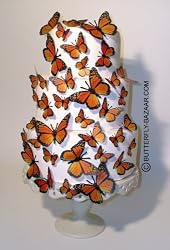 3D MONARCH Butterfly Wedding Cake Topper Set Multi-Sized 36x Butterflies