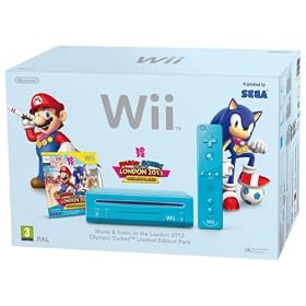 Wii Hw Azul + Mario & Sonic