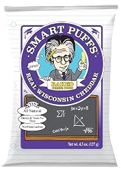 Smart Puffs Real Wisconsin Cheddar, 4.5-Ounce Bags (Pack of 12)