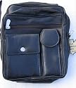 Small Leather Black Flight bag / Travel Bag