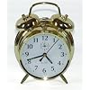 Traditional wind up double bell brass alarm clock