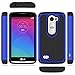 LG Leon Case, LG Tribute 2 Case, LK [Shockproof] Hybrid Dual Layer Armor Defender Protective Case Cover for LG Leon C40 / LG Tribute 2 (Blue)