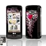 Pink Vine Red Heart Design Snap on Hard Cover Protector Faceplate Skin Case for Verizon LG Env Touch VX11000 + Belt Clip