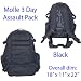 MOLLE 3 Day Military Assault Pack Backpack - Black