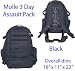 MOLLE 3 Day Military Assault Pack Backpack - Black