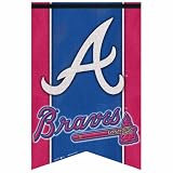 MLB Atlanta Braves Premium Felt Banner 17-by-26 Inch