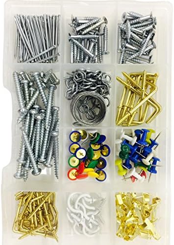 Cowboy Fasteners - Picture Hanger & Household Fastener Assortment Kit (290 Pieces)