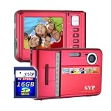 SVP NEW 9MP Red Digital Camera+ Video Recorder+8X Zoom~ UltraSlim (16GB Included)