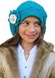 Handmade Acrylic Beret - French Island Blue (Large Teens/women Fits All/100% Crocheted By Hand)