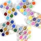 Kit de 5 boite paillettes decorative pr ongles gel decor 5 style glitter manucure
