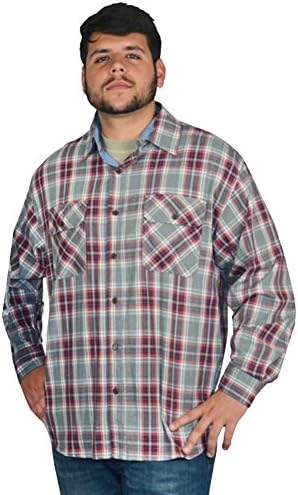 Stanley Workwear Men's Long Sleeve Buffalo Plaid Button Down Shirt Jacket ,X-Large,Red/black