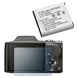 eForCity Reusable Screen Protector + NP-BG1 Li-Ion Battery for Sony DSC-H20
