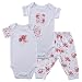 Hudson Baby Pretty Baby 2 Bodysuits and Pants - Pink, 3-6 Months