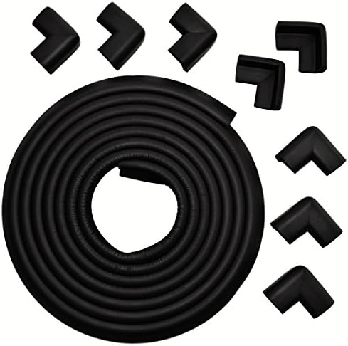 SUPER VALUE PACK Edge And Corner Cushions. Extra Long 16,4ft (5 meters) Edge Cushion and 8 Corner Cushions.FREE E-book "Total Toddler Care" With Your Purchase. The Best Childproofing of Your Home. Protect Your Baby with Corner Guards for Tables - Stylish Black Color Bumpers to Match Your Furniture. Easy Installation - Lifetime Guarantee on All Protectors - Child Safety Home Safety Furniture And Edge Protectors