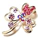 Valentines Day Brooch Golden October Birthstone Flower Brooches And Pins Swarovski