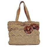 Everest Ladies Crochet Straw Bag - Natural