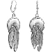 Native American Pewter Feather Shield Earrings picture