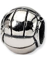Reflection Beads Silver Volleyball Sports Bead